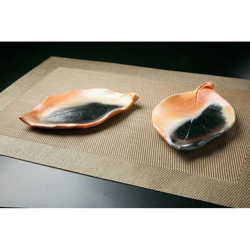 雲火焼　銘々葉皿