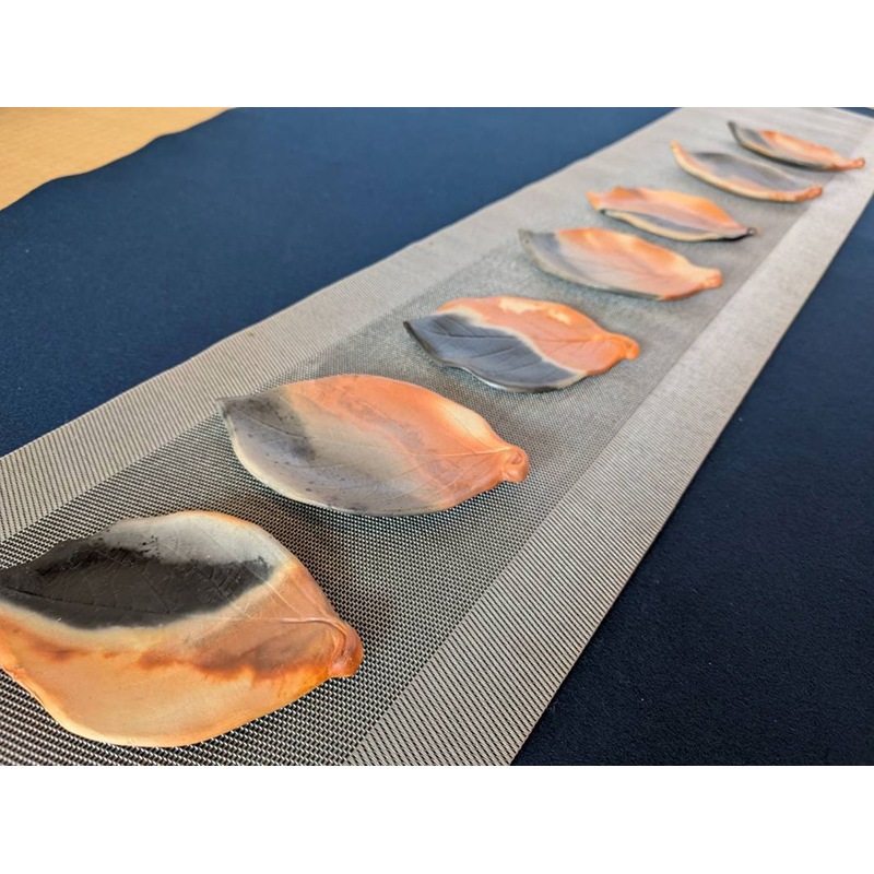 雲火焼　銘々葉皿