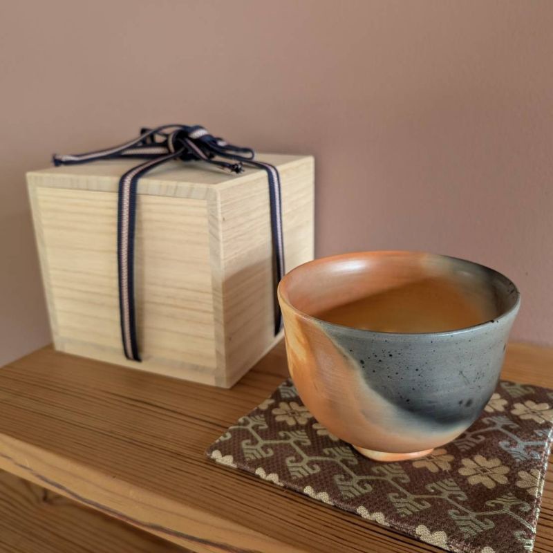 雲火焼　抹茶茶碗（桃井香子作）