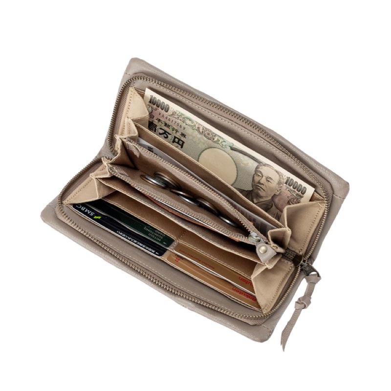 FEED BAG「豊岡財布」牛革ラウンドファスナー長財布