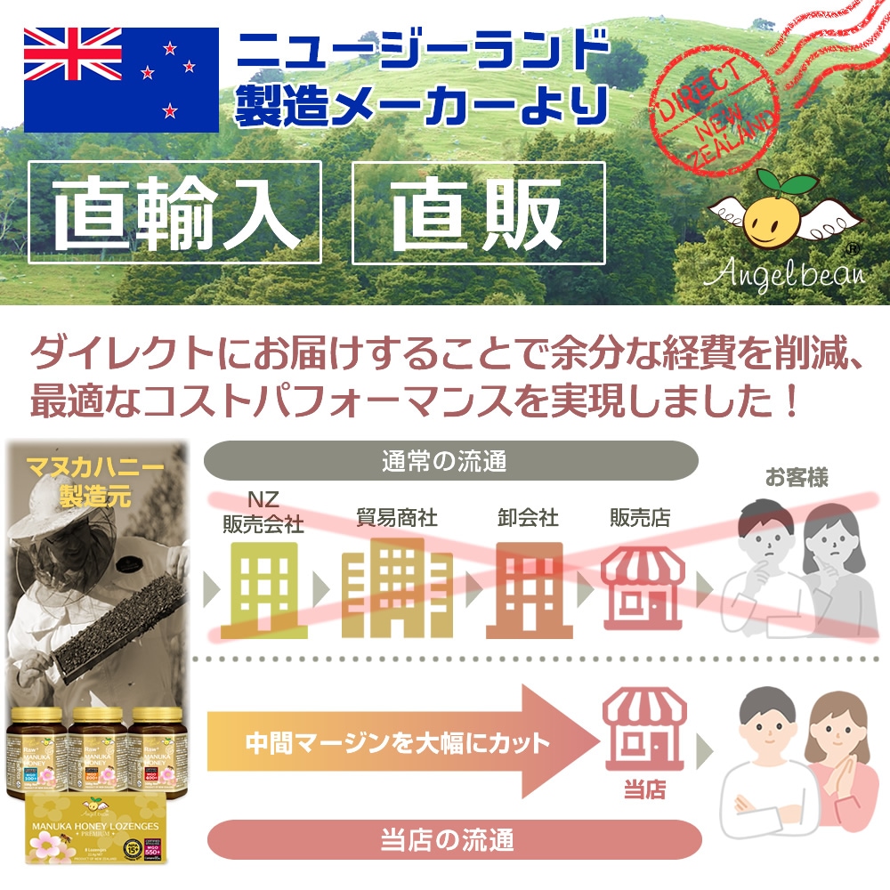 Angelbean �����ޥ̥��ϥˡ� ���ƥ��å� MGO400+ NPA12+ ���Ǯ���������� �˥塼�������ɻ��ޥ̥�˪̪ ������ ���ʥå� ��ʬ�� 5g��10�ܡ�3�ĥ��åȡۻ���ӽ�̤�ź��