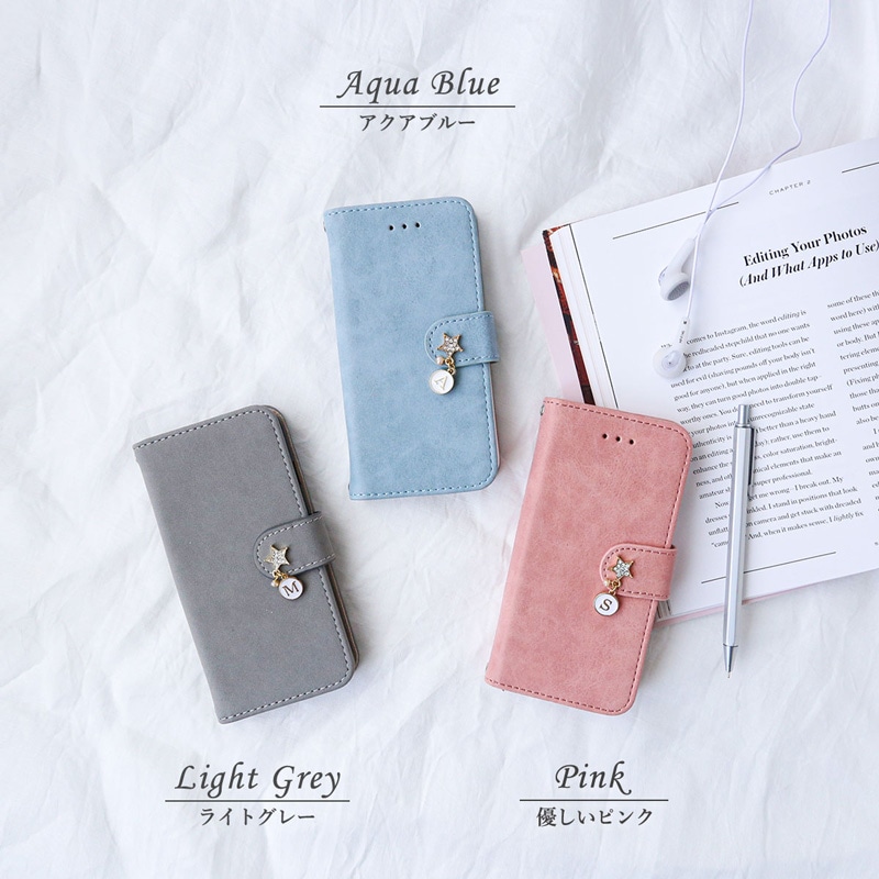 iPhone ほぼ 全機種対応 手帳型 ケース シンプル 無地