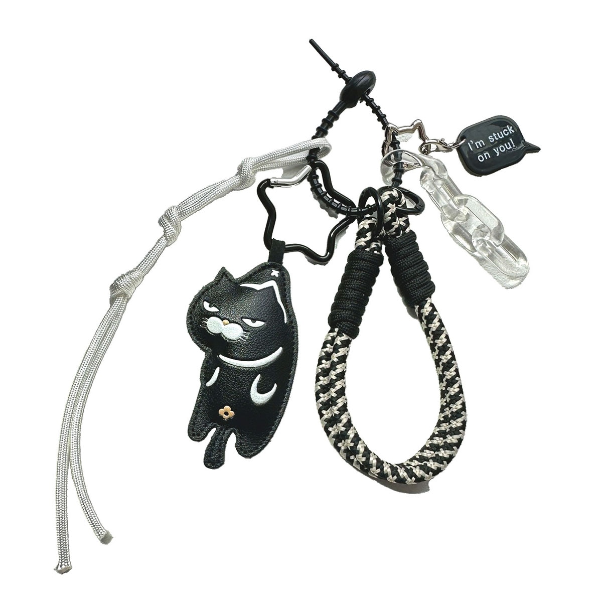 ぶら下がり 猫 」ねこ 猫型 じゃらじゃらキーホルダー ストラップ