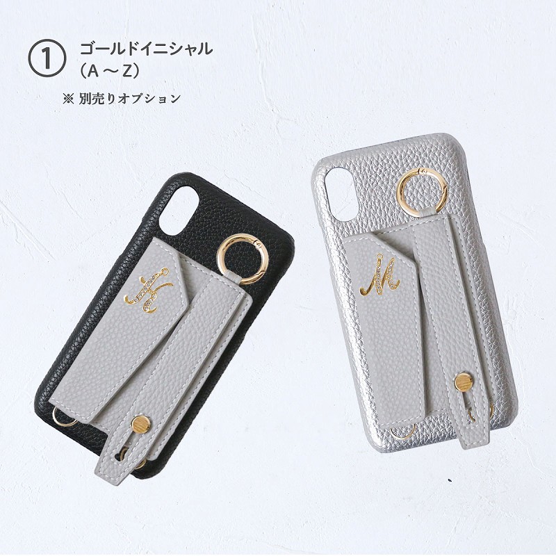 背面 カードポケット バイカラー シルバー ブラック】iPhone