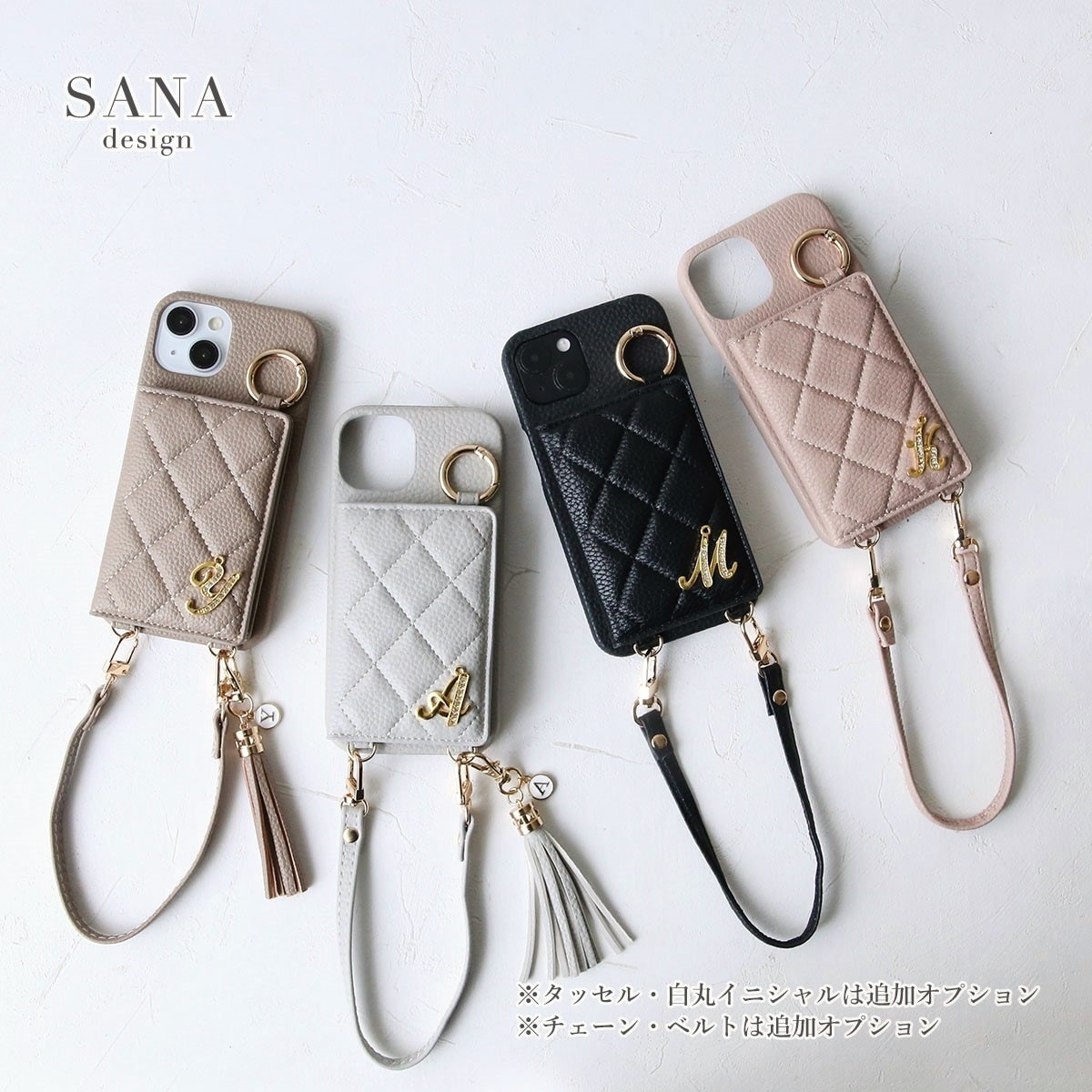 ‪‪❤︎‬ A A  セッターケースデコ 般若 ‪‪❤︎‬ 背面 キルティング ケース 」AQUOSスマホケース イニシャルAQUOS