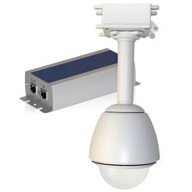 ネクステージ 屋外用 PoE分岐機能付 天井吊下型ドームハウジング (電源BOX付) E120C-POE 