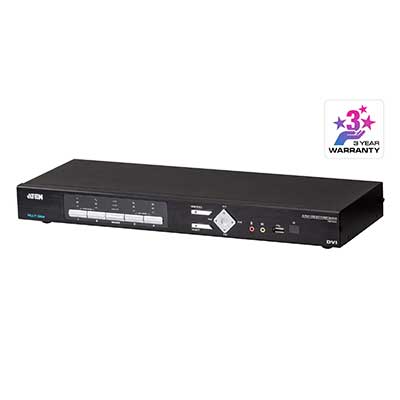 ATEN USBハブ搭載 4ポート USB DVI マルチビュー/オーディオKVMPスイッチ CM1164A