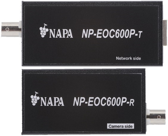 AI PoE,PoE+対応 イーサネット同軸伝送器 AI-NP-EOC600P-TR (送受信器セット) 