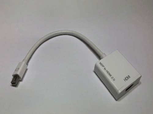 AI ミニディスプレイポート1.2 - HDMI2.0変換ケーブル AI-MDHA-0015WT (長さ：0.15m)