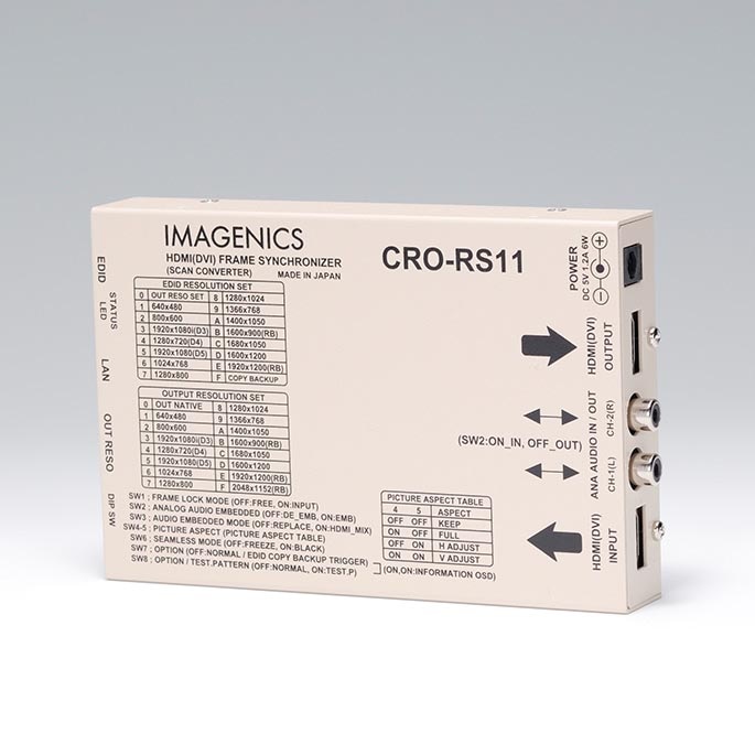 イメージニクス IMAGENICS HDMI(DVI)FRAME SYNCHRONIZER(SCAN CONVERTER) CRO-RS11 