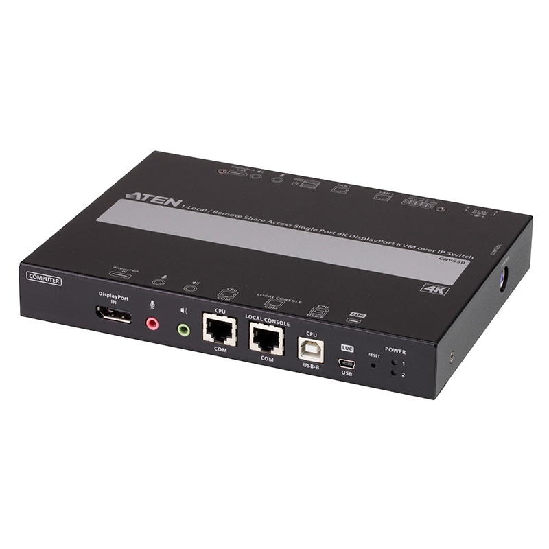 ATEN 1ローカル/リモート アクセス共有 1ポート DisplayPort KVM over IP CN9950