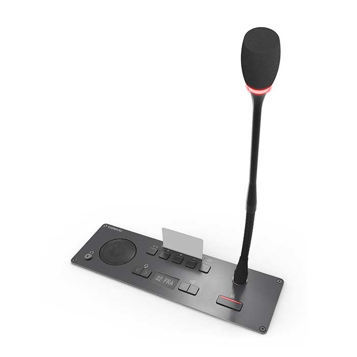 テレビック Televic 埋込型参加者マイクユニット (投票・同時通訳対応) Confidea F-DIV