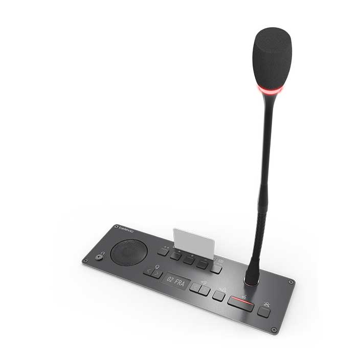 テレビック Televic 埋込型議長マイクユニット (投票・同時通訳対応) Confidea F-CIV