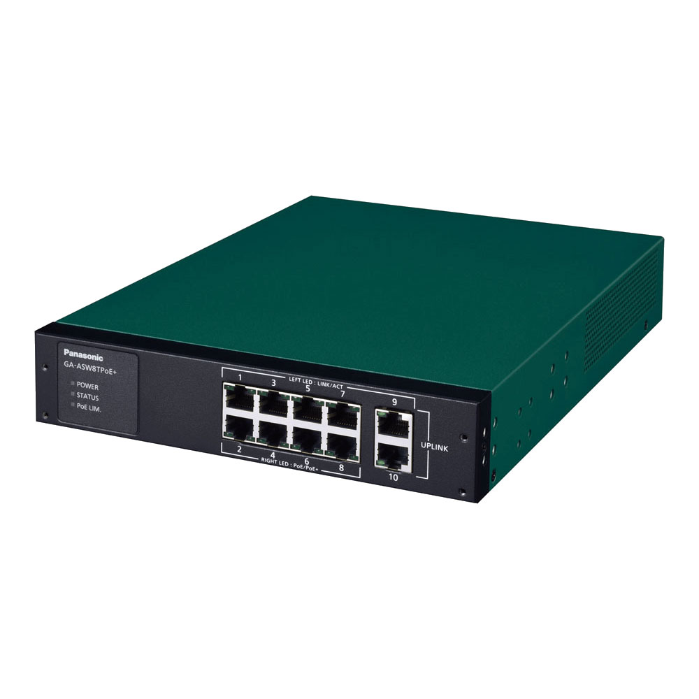 パナソニック Panasonic スイッチングハブ (PoE HUB) GA-ASW8TPoE+ (PN25087K)
