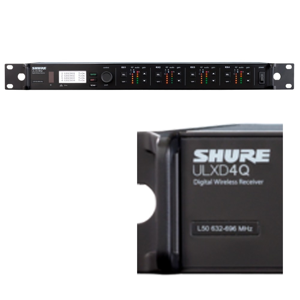 SHURE 4chデジタル・ダイバーシティ受信機 ULXD4Q-AB