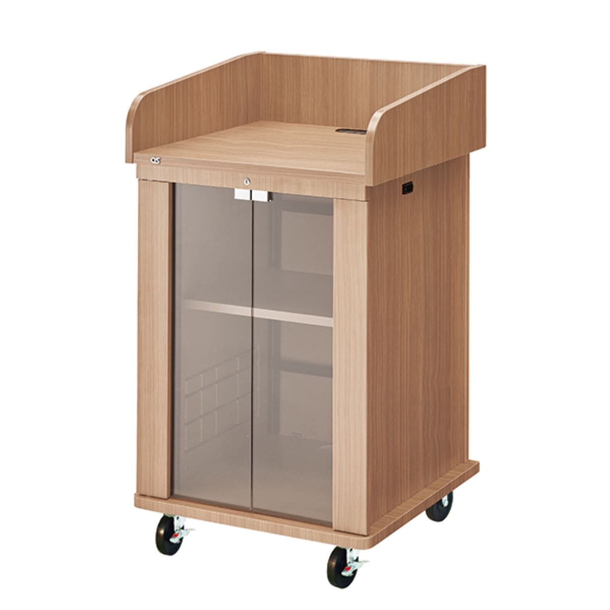 オーエス OS AVキャビネット 演台タイプ (スタンダードタイプ/ガラス扉) CMA-16UM2-G10N (ウッド) 