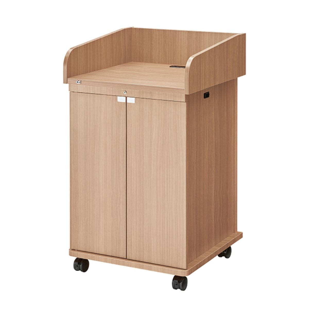 オーエス OS AVキャビネット 演台タイプ (スタンダードタイプ/木扉) CMA-16UM2-W06N (ウッド) 