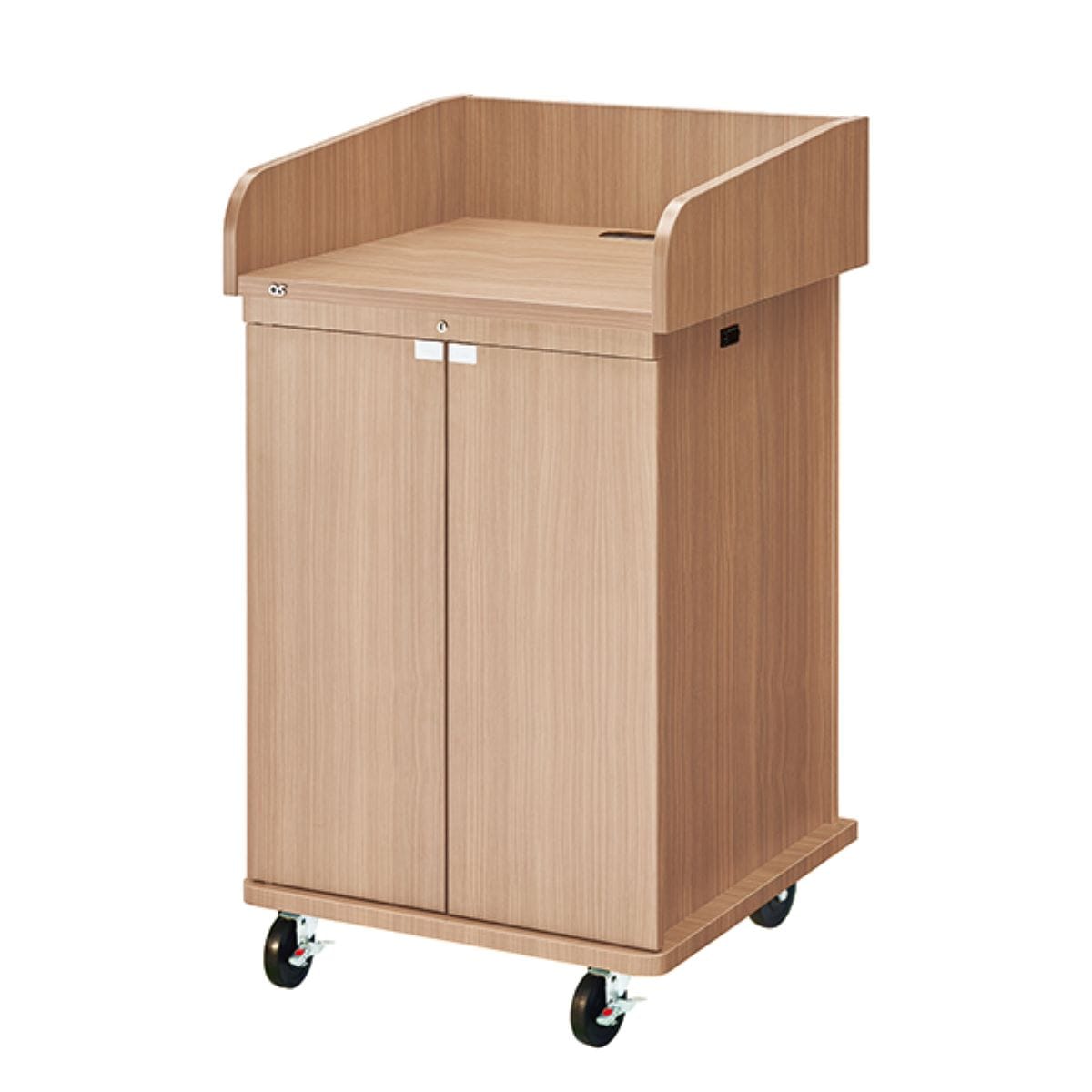 オーエス OS AVキャビネット 演台タイプ (スタンダードタイプ/木扉) CMA-16UM2-W10N (ウッド) 