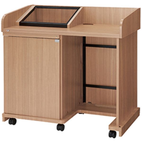 オーエス OS AVキャビネット レクチャー卓 (コンソール 足入れタイプ/木扉) CLA-16UM2-W06FC (ウッド) 