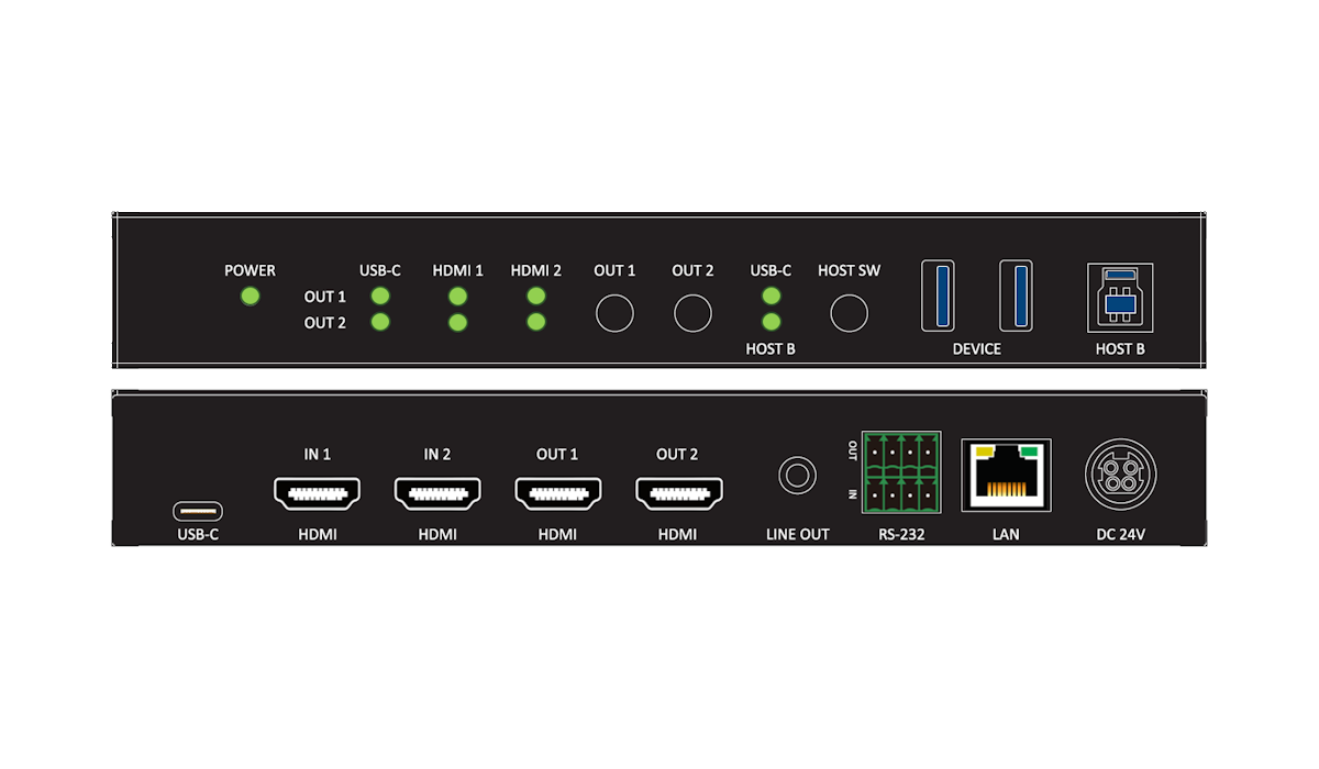 AI 4K@60対応 HDMI/USB Type-C マトリクススイッチャー USBハブ搭載モデル AI-NP-MCS-32U 