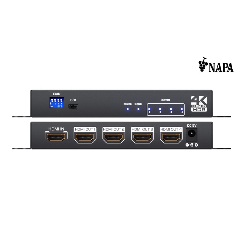 AI 4K@60対応 HDMI分配器 AI-NP-DSP-14U 