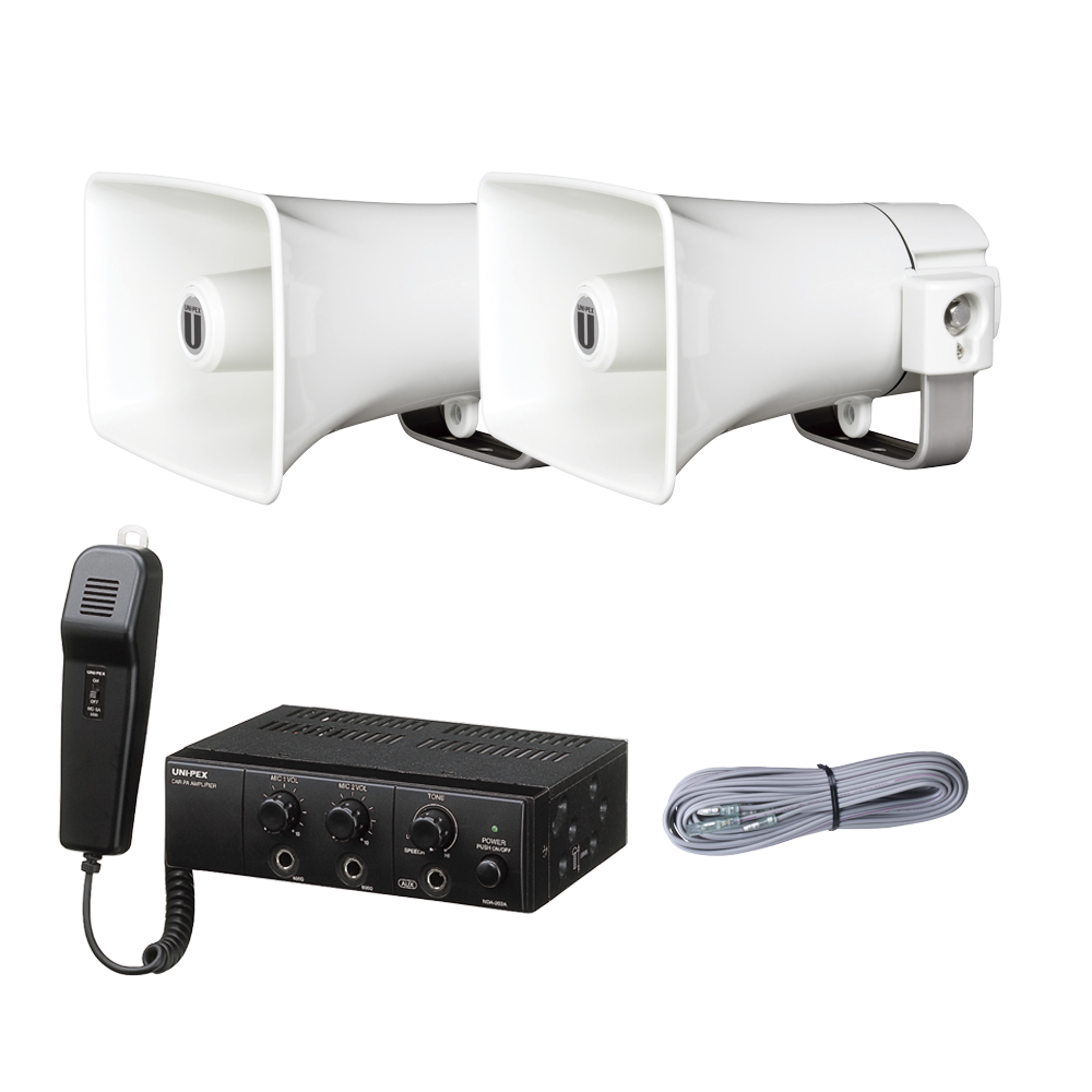 ユニペックス UNI-PEX 20W 車載システムセット NDA-202A-Bset