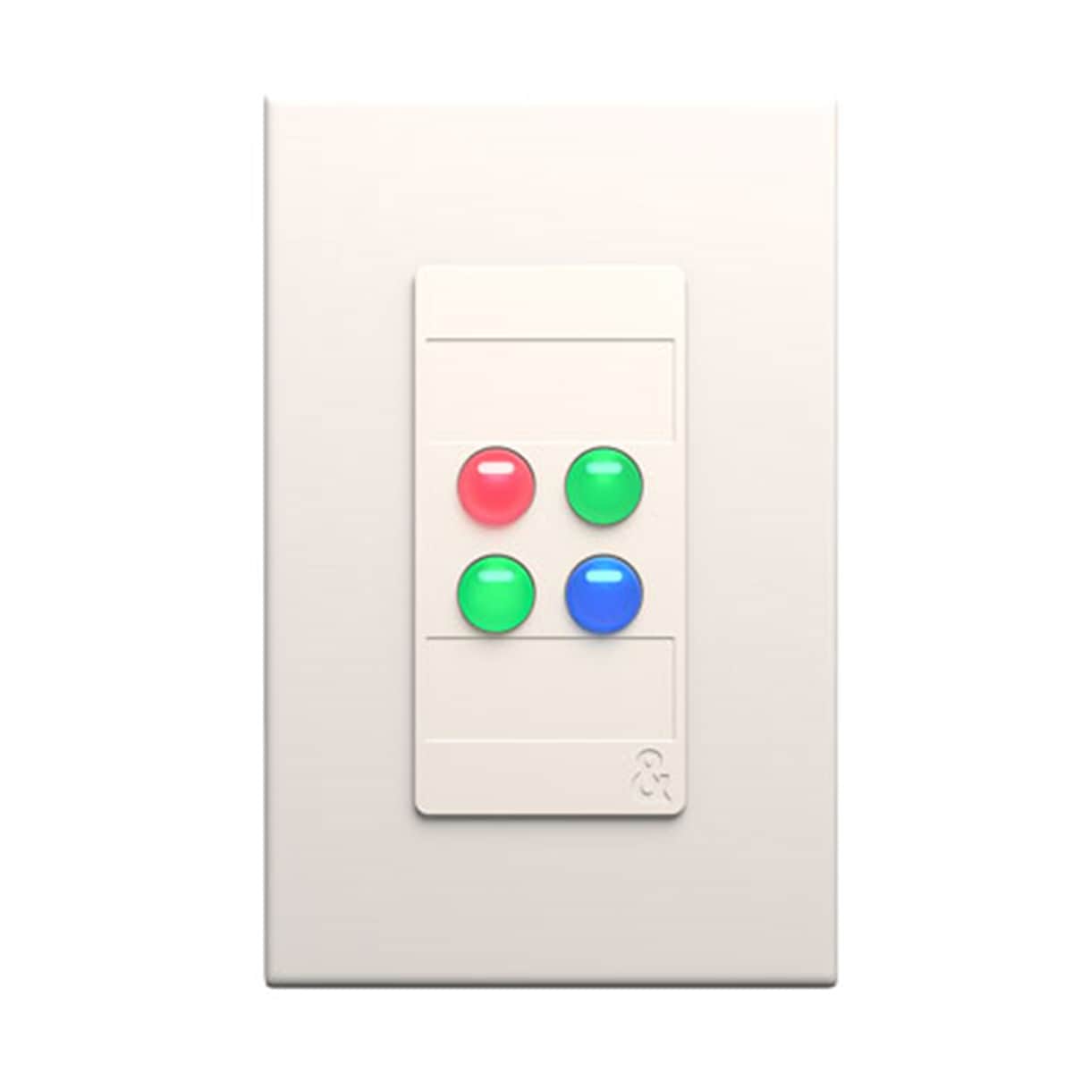 アレンアンドヒース ALLEN&HEATH 4ボタンウォールプレートコントローラー IP4-WH-US (ホワイト、US Decora仕様)