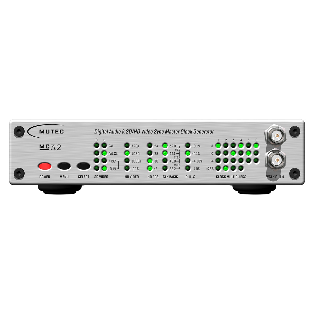 ミューテック MUTEC マスタークロック・SD/HDビデオシンク・ジェネレーター MC-3.2