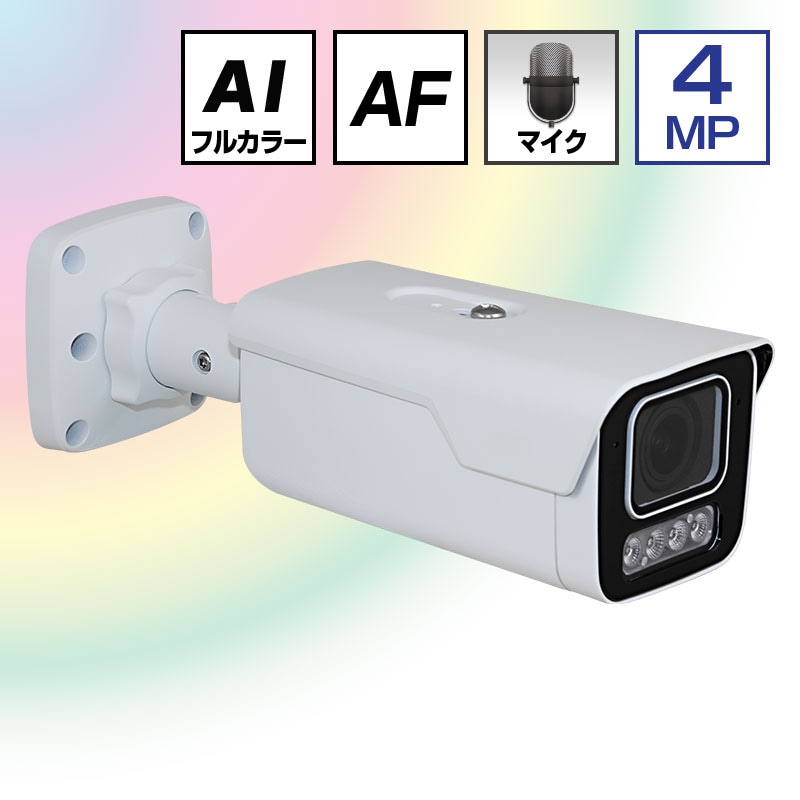 ネクステージ POE対応AI画像処理24Hフルカラー電動バリフォーカルネットワークカメラ IPC-281WP4