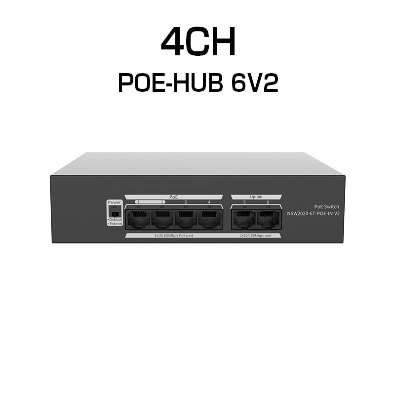 ネクステージ スイッチングHUB (4CH) POE-HUB6V2 