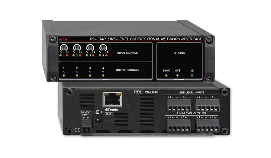 RDL ラインレベルDanteインターフェイス RU-LB4P