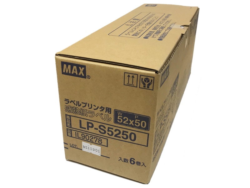 MAX 感熱紙ラベル LP-S5250 1箱6巻入