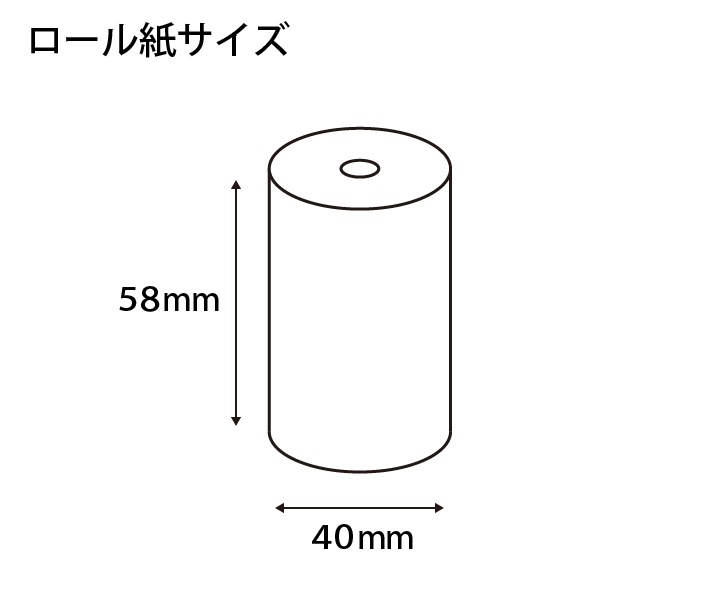 58×40mm レシート ロールペーパー レジスター 感熱紙 1箱20巻入