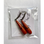 木製ピアス【ピンクアイボリー】