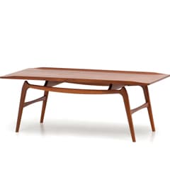 デンマーク製 三日月型 ローテーブル レッド　北欧家具　コーヒーテーブル 北欧 デンマーク家具 ローテーブル | SOLD OUT | ibukiya
