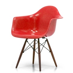 モダニカ アームシェルチェア レッド ドゥエルベース ウォールナット