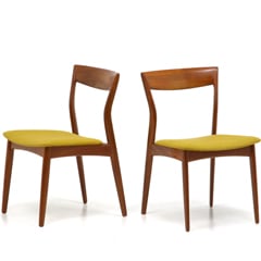 北欧家具 ヴィンテージ ダイニングチェア チーク材 2脚セット