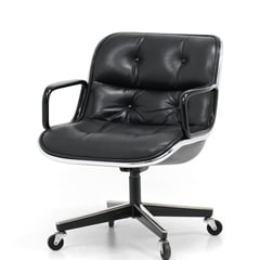 knoll ポロックチェア 4本脚 キャスター レザー　本革　オフィスチェア Knoll ポロックチェア 4本脚 ビンテージ 中古家具 | すべての商品