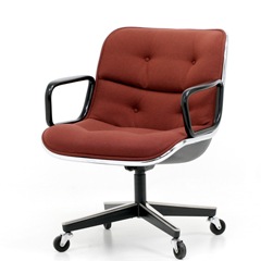 デザイナーズ家具 Knoll ノール ポロックチェア 布張り 中古 