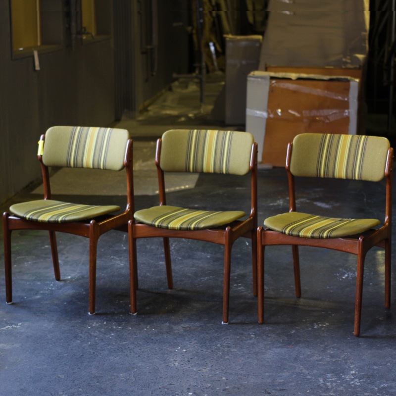 ヴィンテージ北欧家具 ダイニングチェア エリック・バック ストライプ