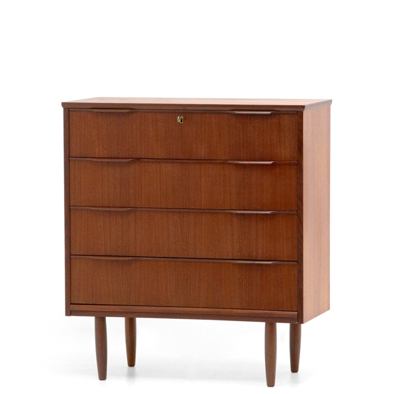 北欧 Ejsing Mobelfabrik 4段 チェスト 天板低い デンマーク家具