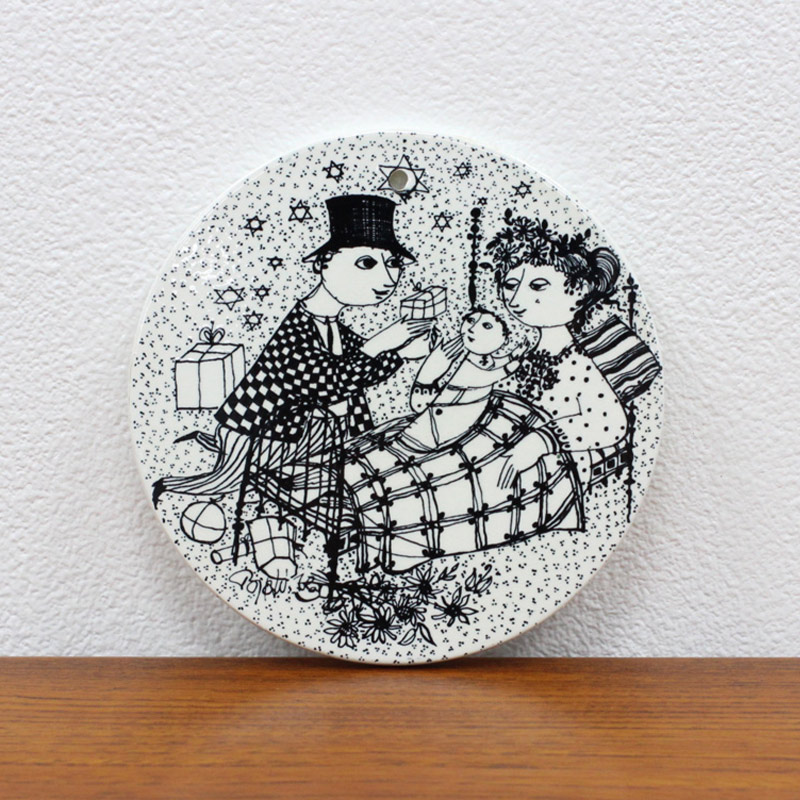 ○ヴィンテージ 北欧雑貨 Bjorn Wiinblad マンスリープレート 12月