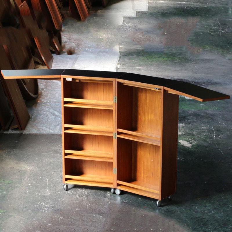 北欧 ヴィンテージ バーキャビネット マジックボックス トロリー  