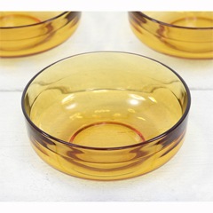 レトロなアンバーボウル皿5枚セット | インテリア,雑貨,食器