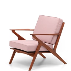 北欧　デンマーク　ビンテージ　1人掛け　ソファ　脚付き　チーク デンマークデザイン 青と黒の2人掛けソファ 幅141cm｜ 北欧家具