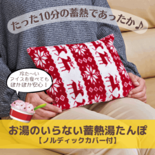 【送料込】お湯のいらない蓄熱湯たんぽ（ノルディックカバー付き）