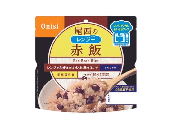 80g尾西のレンジ＋（プラス） 赤飯【20袋セット】
