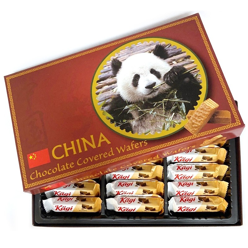 中国のお土産】kagi カーギ 中国デザインチョコウェハース115g（18粒