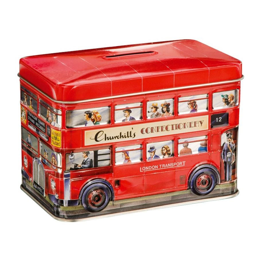 イギリスのお土産】チャーチル 缶入りクリームトフィー （ロンドンバス