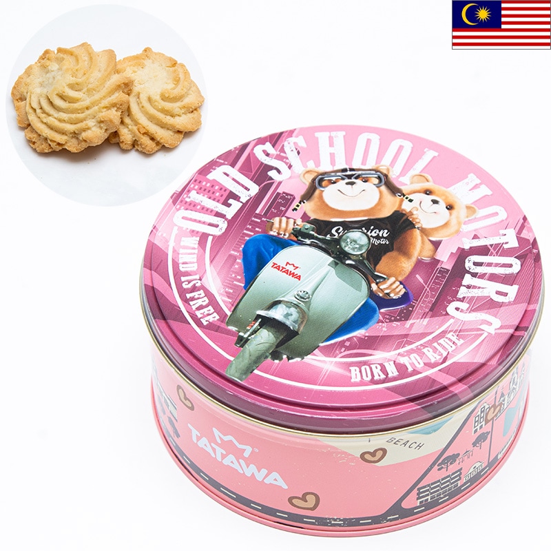 マレーシアのお土産】TATAWA タタワ 缶入りバタークッキー 1缶12枚入
